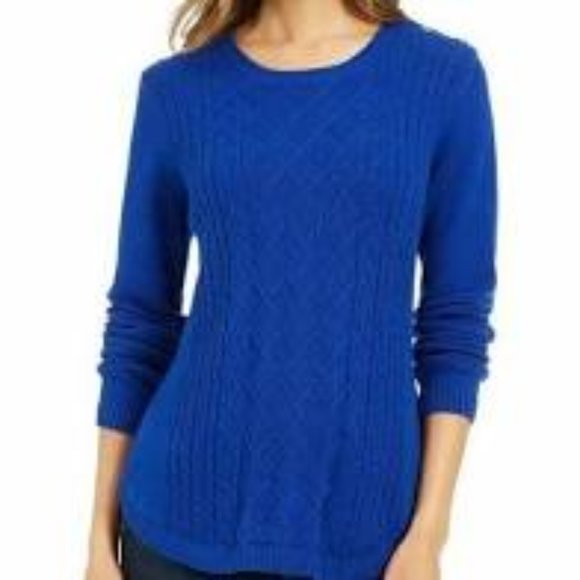 Charter Club Pullover Sweater Modern Blue NWT - Picture 1 of 3